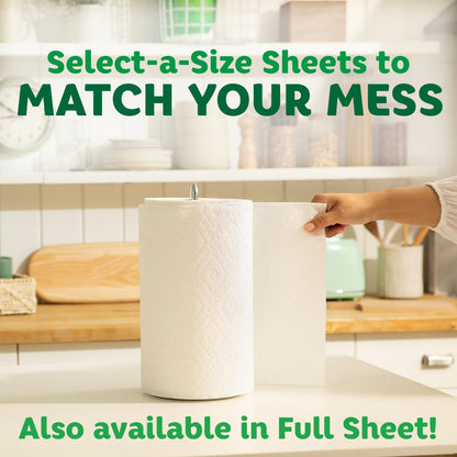 Bounty Select-A-Size Paper Towels, White, 8 Double Plus Rolls = 20 Regular Rolls