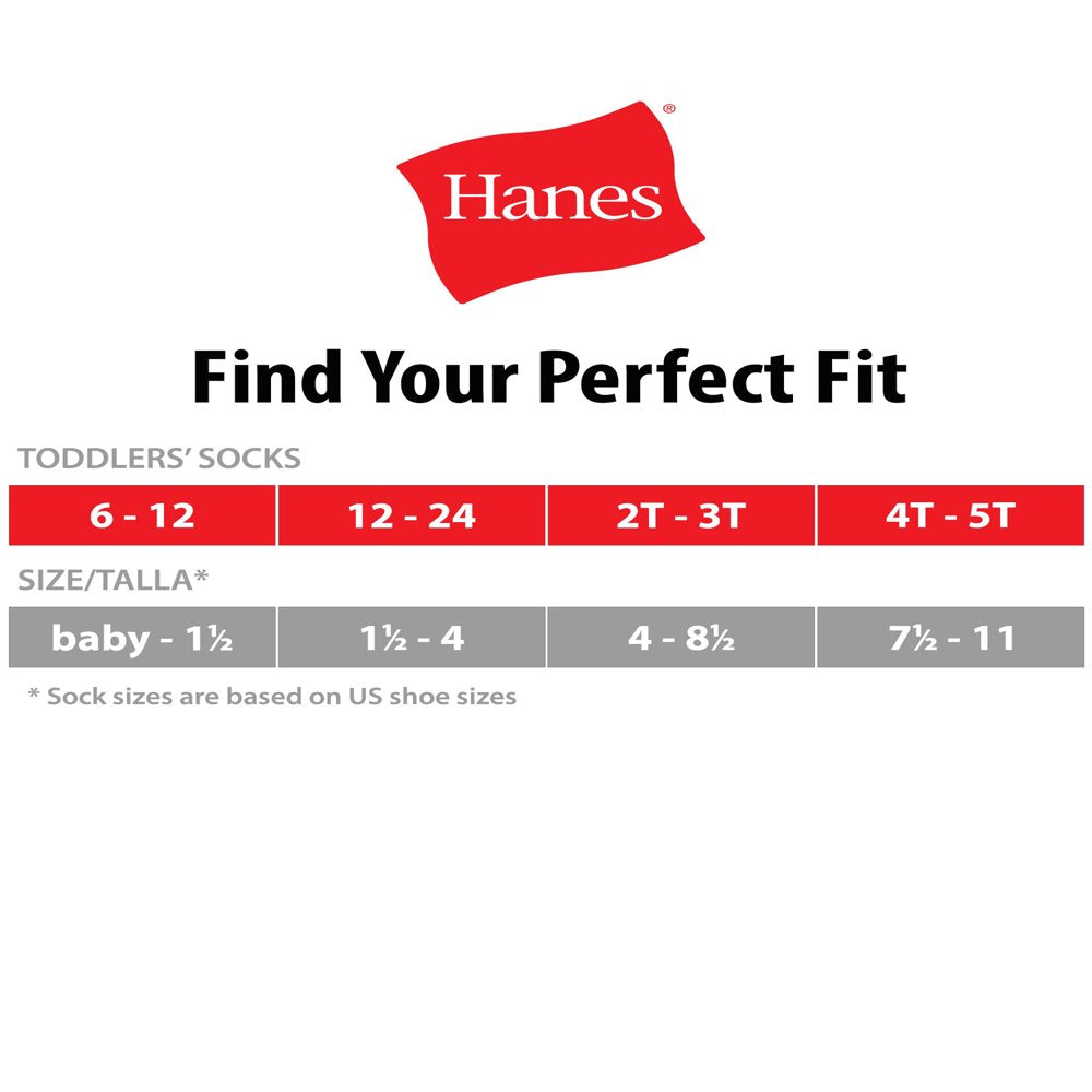 Hanes Toddler Boys Ankle Socks, 12 Pack, Sizes 12M-5T