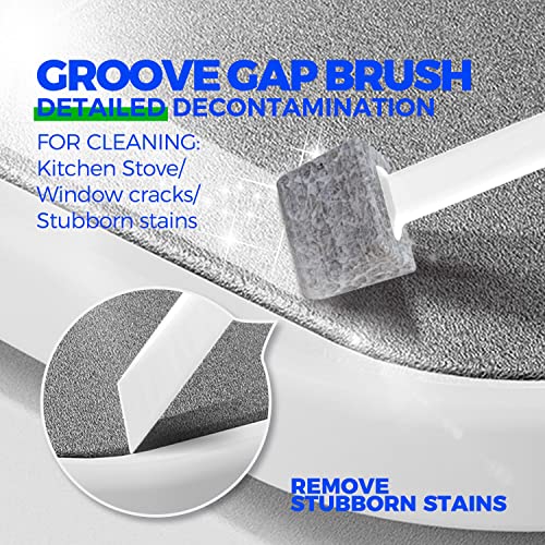 Holikme 7 Pack Deep Cleaning Brush Set,Clean Brush，Scrub Brush&Grout and Corner Brush&Scrub Pads with Scraper Tip&Scouring Pads，for Bathroom,Floor, Tub, Shower, Bathroom and Kitchen Surface（Green）