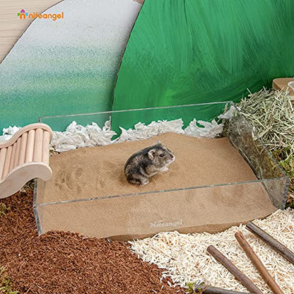 Niteangel Hamster Desert Bath Sand | No-Dust Bath or Potty Litter Sand for Hamster Chinchillas Gerbil Mice Degu or Other Small Pets