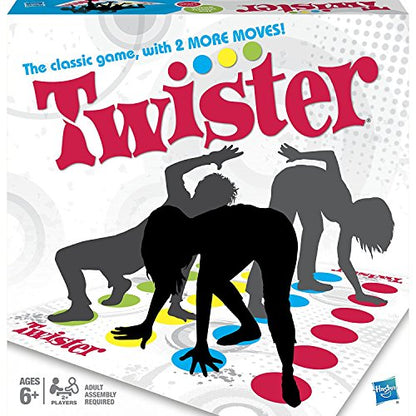 Hasbro Twister Party Classic Board Game for 2 or More Players,Indoor and Outdoor Game for Kids 6 and Up,Packaging May Vary