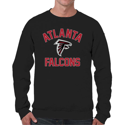 Team Fan Apparel NFL Adult Gameday Football Crewneck Sweatshirt - Cotton Blend - Stay Warm, Comfortable & Stylish on Game Day (Atlanta Falcons - Black, Adult XX-Large)