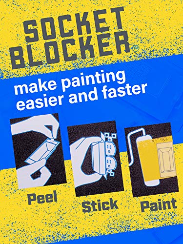 Socket Blocker – The Smarter Outlet Cover for Drywall & Painting – Better Than Tape for Remodeling & DIY Projects - 30 Pack
