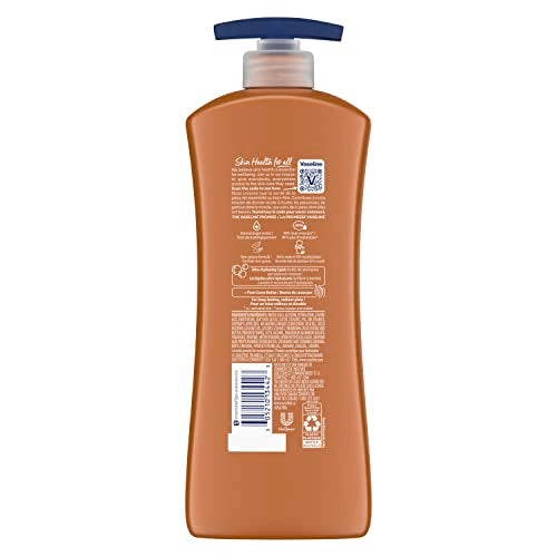 Vaseline Intensive Care Body Lotion Cocoa Radiant 4 ct for Dry Skin with Ultra-Hydrating Lipids and Pure Cocoa Butter for a Long-Lasting, Radiant Glow 20.3 oz