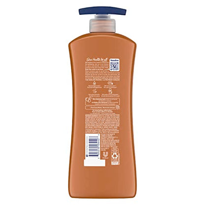 Vaseline Intensive Care Body Lotion Cocoa Radiant 4 ct for Dry Skin with Ultra-Hydrating Lipids and Pure Cocoa Butter for a Long-Lasting, Radiant Glow 20.3 oz