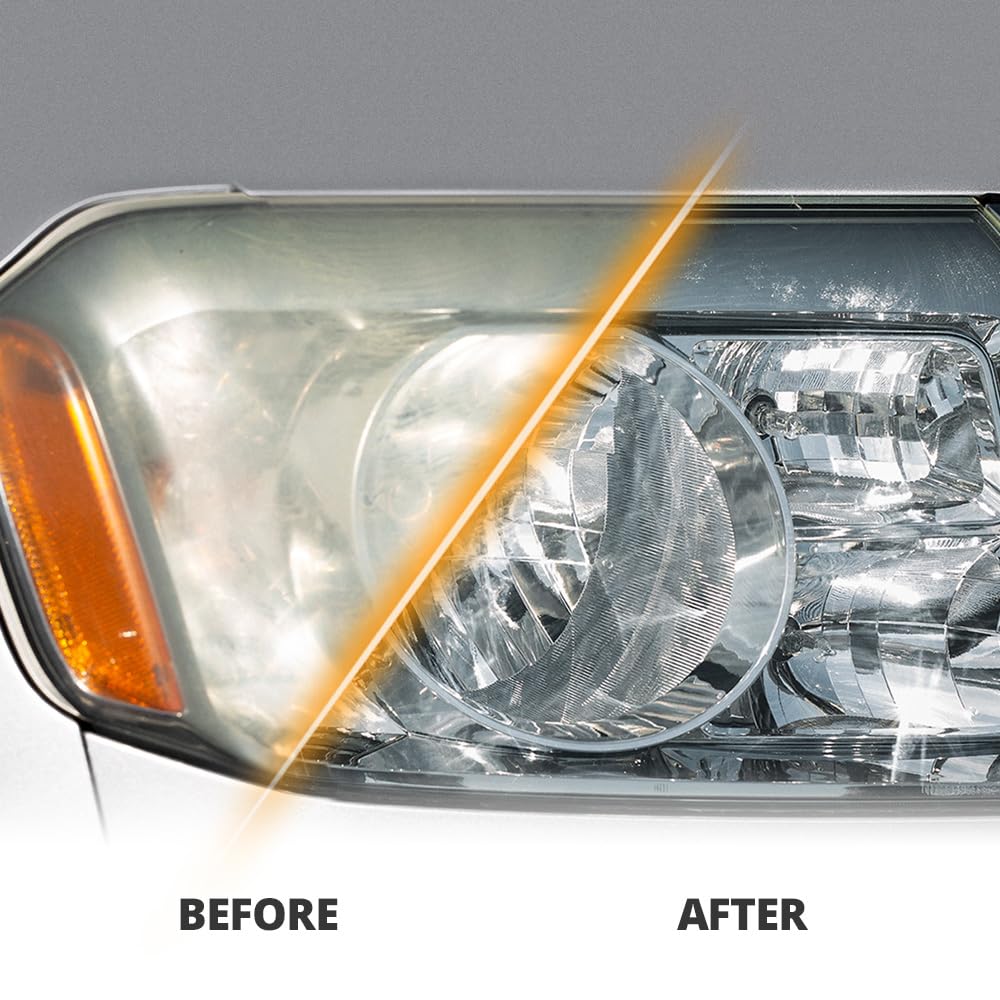 CERAKOTE® Ceramic Headlight Restoration Kit – Guaranteed To Last As Long As You Own Your Vehicle – Brings Headlights back to Like New Condition - 3 Easy Steps - No Power Tools Required