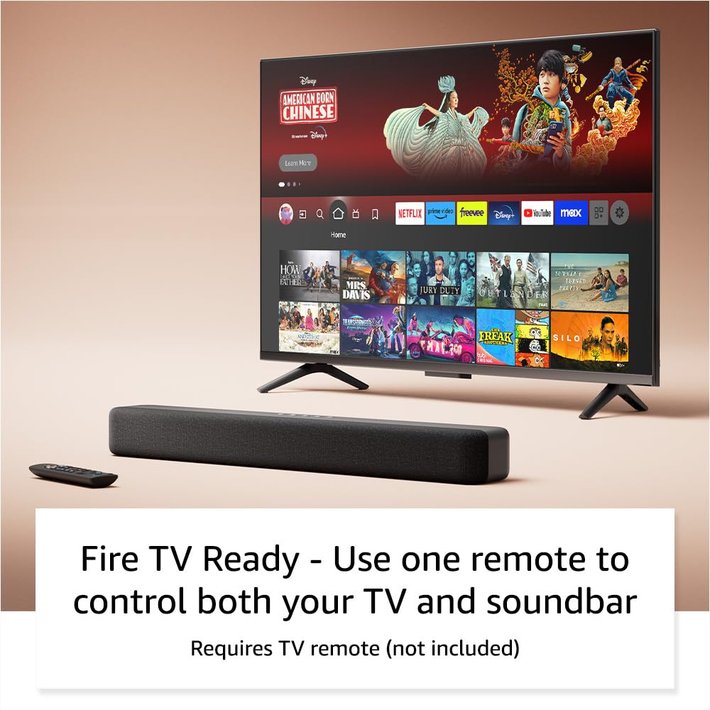 Introducing Amazon Fire TV Soundbar, 2.0 speaker with DTS Virtual:X and Dolby Audio, Bluetooth connectivity