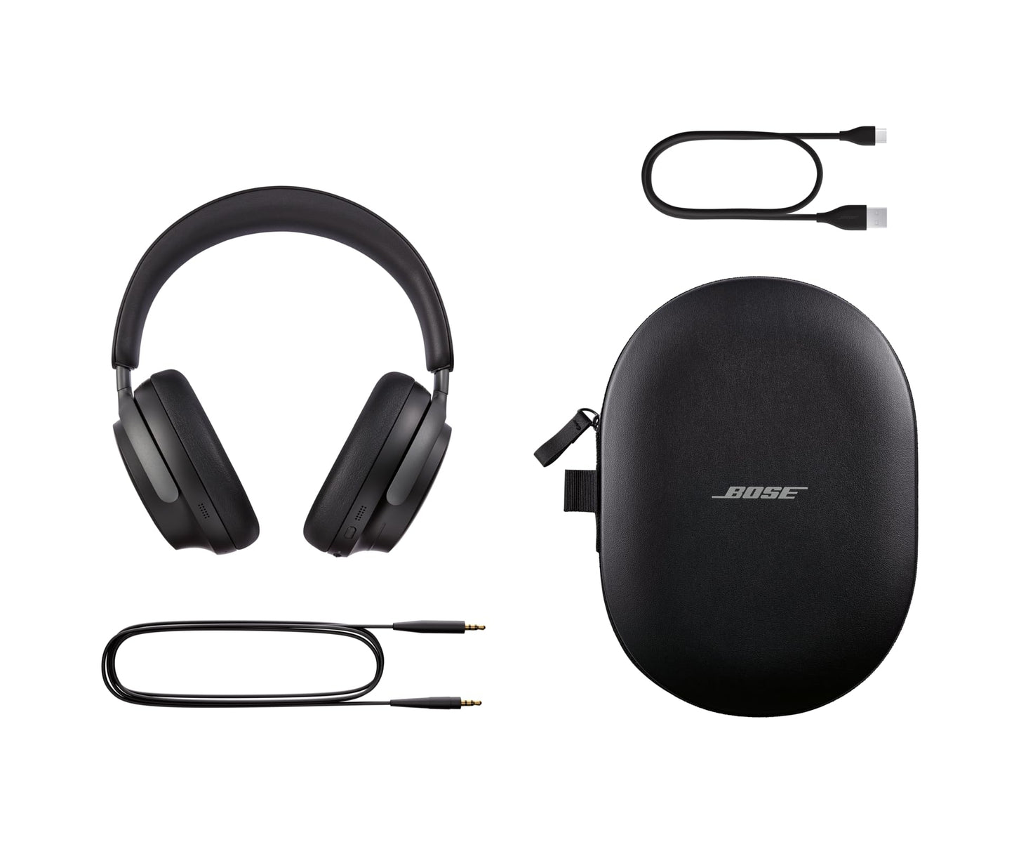 NEW Bose QuietComfort Ultra Wireless Noise Cancelling Headphones with Spatial Audio, Over-the-Ear Headphones with Mic, Up to 24 Hours of Battery Life, Black