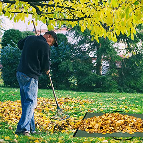 Leaf Bag For Collecting Leaves,Gardening Bag,Leaf Bag Garden Lawn Yard Waste Tarp Container,Garden Waste Basket,Heavy Duty Canvas Fabric Yard Waste Bags for Collecting Leaves on Garden Lawn