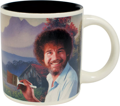 The Unemployed Philosophers Guild Bob Ross Heat Changing Mug - Add Coffee or Tea and a Happy Little Scene Appears - Comes in a Fun Gift Box