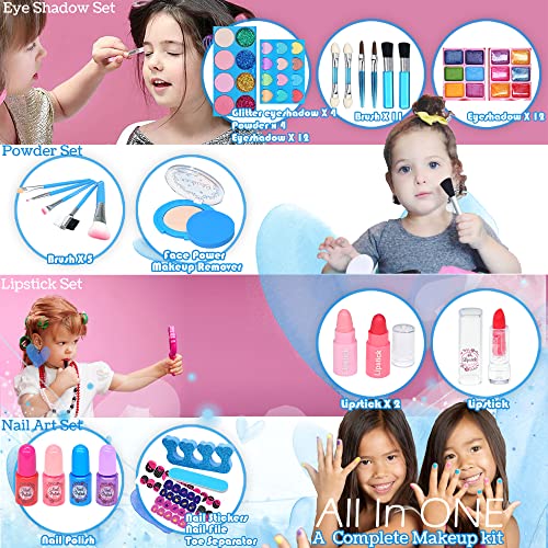 Kids Makeup Kit Girls Toys - Toys for Girls, Washable Make Up for Girls Princess, Non ToxicToddlers Pretend Cosmetic Kits,Age3-12 Year Old Birthday Gift