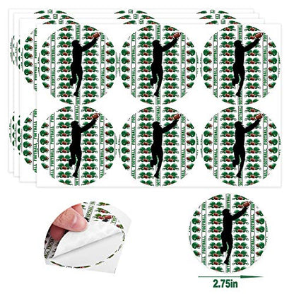 24 Pack Football Party Candy Favor Bags with Stickers, Football Goodie Gift Treat Bags Football Themed Birthday Party Supplies