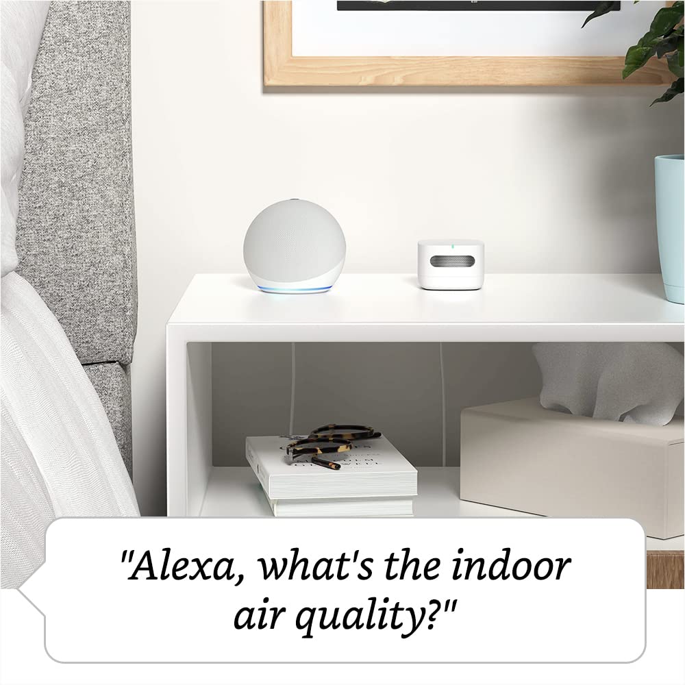 Amazon Smart Air Quality Monitor – Know your air, Works with Alexa– A Certified for Humans Device