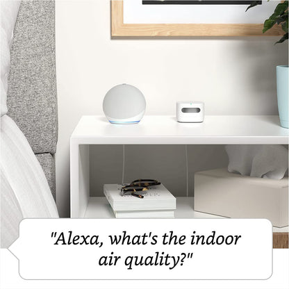 Amazon Smart Air Quality Monitor – Know your air, Works with Alexa– A Certified for Humans Device