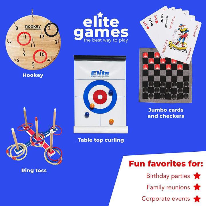 Elite Sportz Ring Toss Games for Kids - Outdoor Yard Game for Adults & Family - Backyard Toys, Outdoor Games, Yard Games, Backyard Games, Lawn Games, Outdoor Toys For Kids Ages 4-8, Outdoor Toys