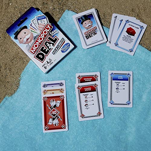 Monopoly Deal Quick-Playing Card Game for Families, Kids Ages 8 and Up and 2-5 Players