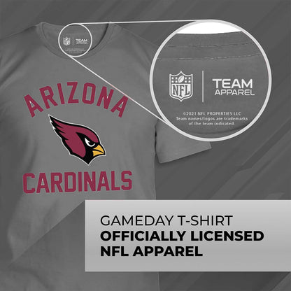 Team Fan Apparel NFL Adult Gameday T-Shirt - Cotton Blend - Tagless - Semi-Fitted - Unleash Your Team Spirit During Game Day (Arizona Cardinals - Gray, Adult Medium)