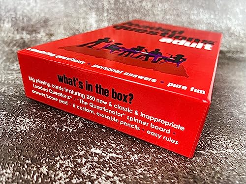 All Things Equal, Inc. ADULT LOADED QUESTIONS, a Rousing Adult Party Game, Over 300 Suggestive, Silly, Stimulating Questions, 4 to 6 Players, for Ages 17 and up