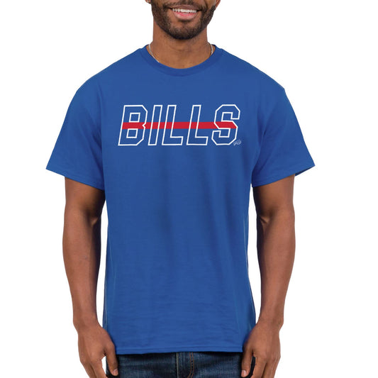 Junk Food Clothing x NFL - Buffalo Bills - Championship Drive - Unisex Adult Short Sleeve Fan T-Shirt for Men and Women - Size X-Large