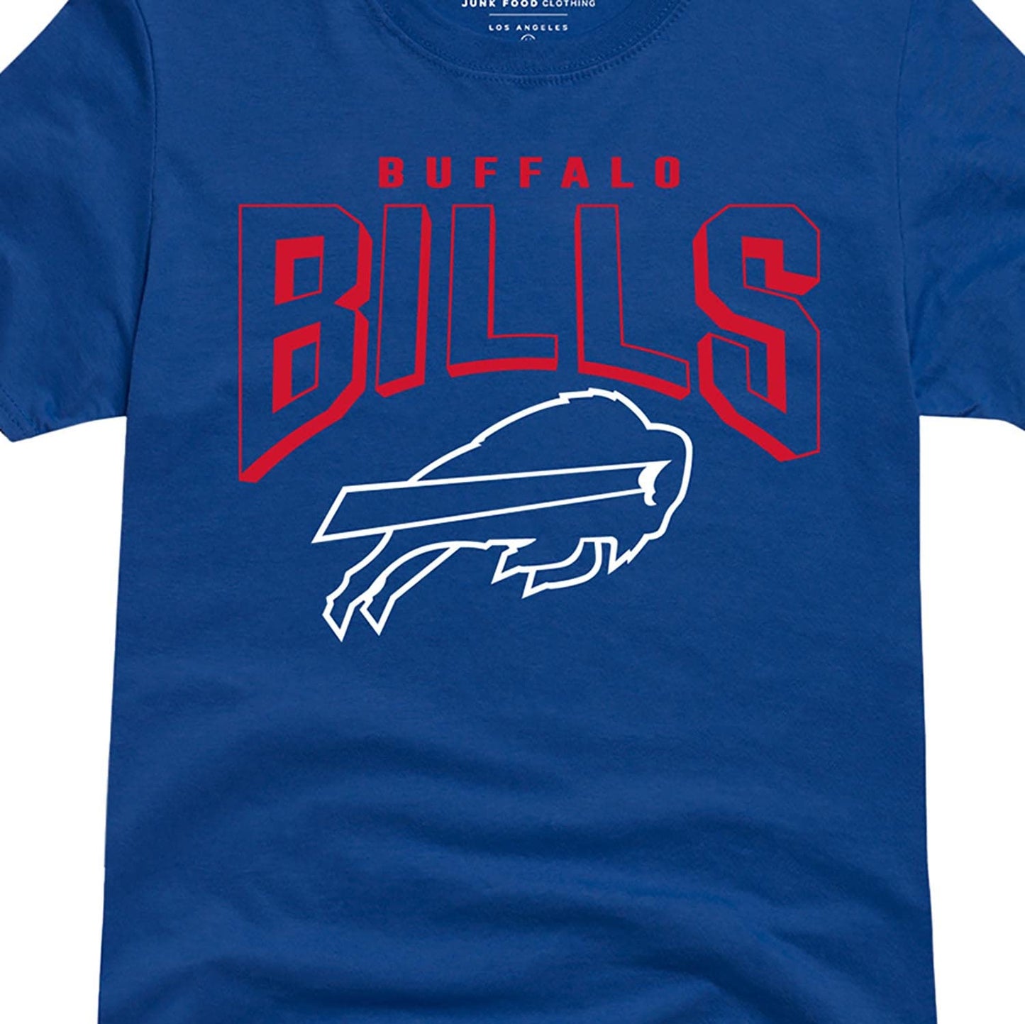 Junk Food Clothing x NFL - Buffalo Bills - Bold Logo - Unisex Adult Short Sleeve Fan T-Shirt for Men and Women - Size 3X-Large