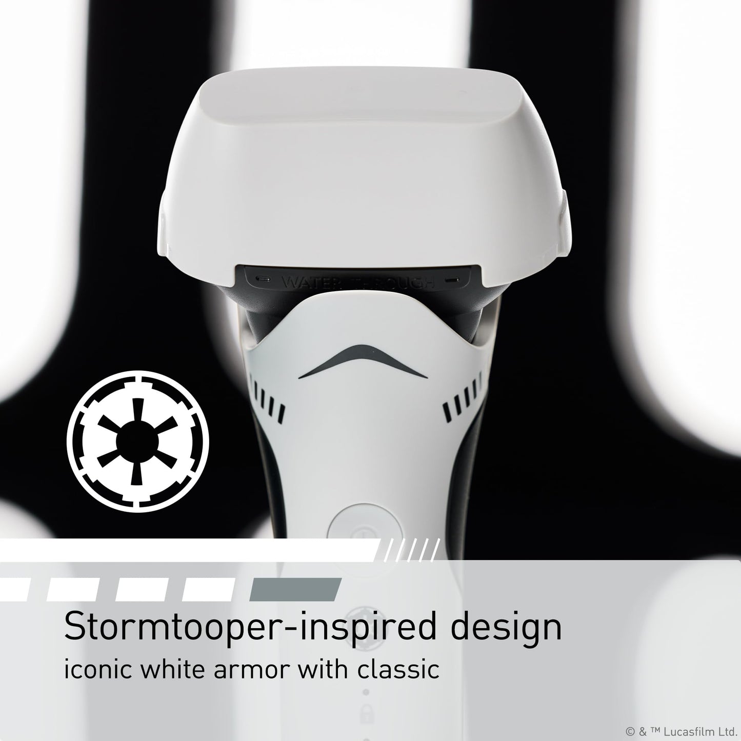 Panasonic Electric Shaver, Special Edition Star Wars Stormtrooper Design, Wet Dry Men’s Shaver with 3-Blade Cutting System and Pop-Up Trimmer - ES-SWLT2W