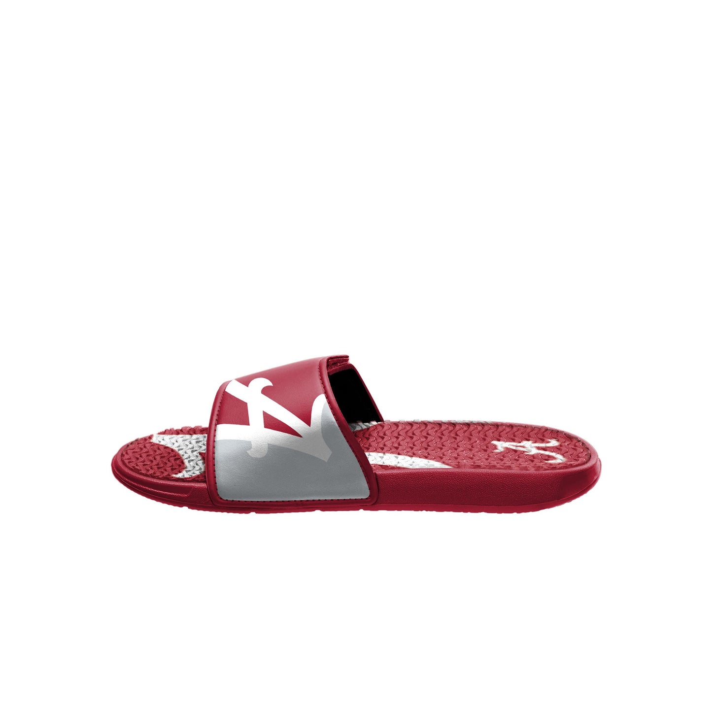 FOCO Alabama Crimson Tide NCAA Mens Colorblock Big Logo Gel Slides - M