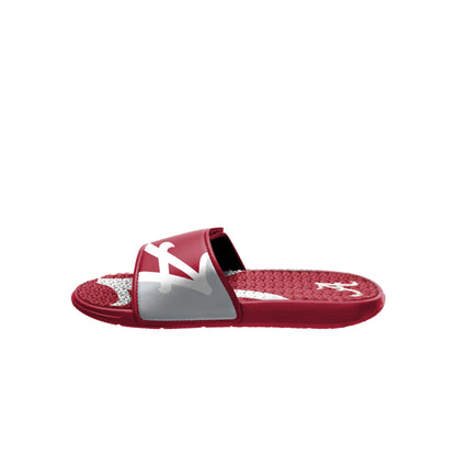 FOCO Alabama Crimson Tide NCAA Mens Colorblock Big Logo Gel Slides - M