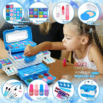 Kids Makeup Kit Girls Toys - Toys for Girls, Washable Make Up for Girls Princess, Non ToxicToddlers Pretend Cosmetic Kits,Age3-12 Year Old Birthday Gift