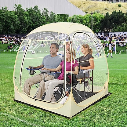 Eapele Sports Tent, Instant Pop-Up Tent Shelter, 63"x63"x63"H Outdoor Clean Bubble Tent, Provides Rain Tent Protection for Watching Sports Events, Camping, Fishing, Cheering, and Parades