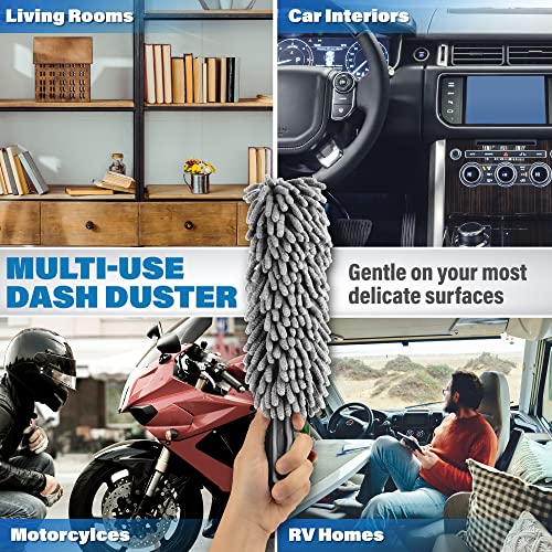 Car Duster Interior - Car Accessories for Women Interior & Men Car Organization & Car Cleaning Supplies - Car Dashboard Cleaner for Car Detailing Car Must Haves - SUV & Car Essentials