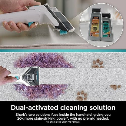 Shark EX201 CarpetXpert Upright Carpet, Area Rug & Upholstery Cleaner with StainStriker, Built-in Spot & Stain Cleaner, Perfect for Pets, Deep Cleaning & Tough Stain Removal, Carpet Shampooer, Teal