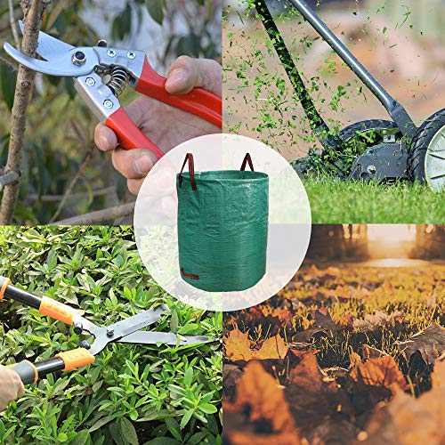 PHYEX Professional 4-Pack 132 Gallon Gardening Bags for Lawn Yard, Extra Large Reusable Leaf, Waste and Trash Container