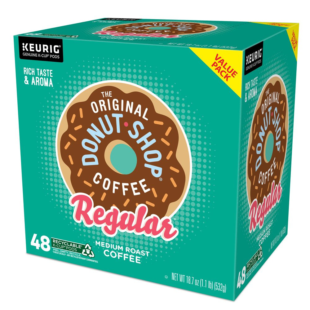 (2 pack) The Original Donut Shop Regular Keurig Single-Serve K-Cup Pods, Medium Roast Coffee, 48 Count