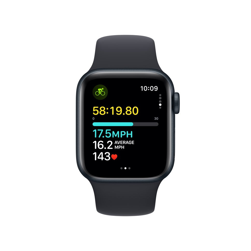 Apple Watch SE (2023) GPS 40mm Midnight Aluminum Case with Midnight Sport Band - S/M