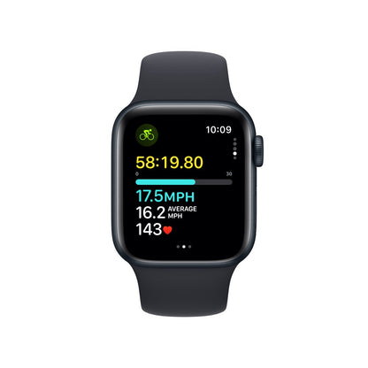 Apple Watch SE (2023) GPS 40mm Midnight Aluminum Case with Midnight Sport Band - S/M