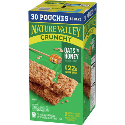 Nature Valley Crunchy Oats 'n Honey Granola Bars 30 Count