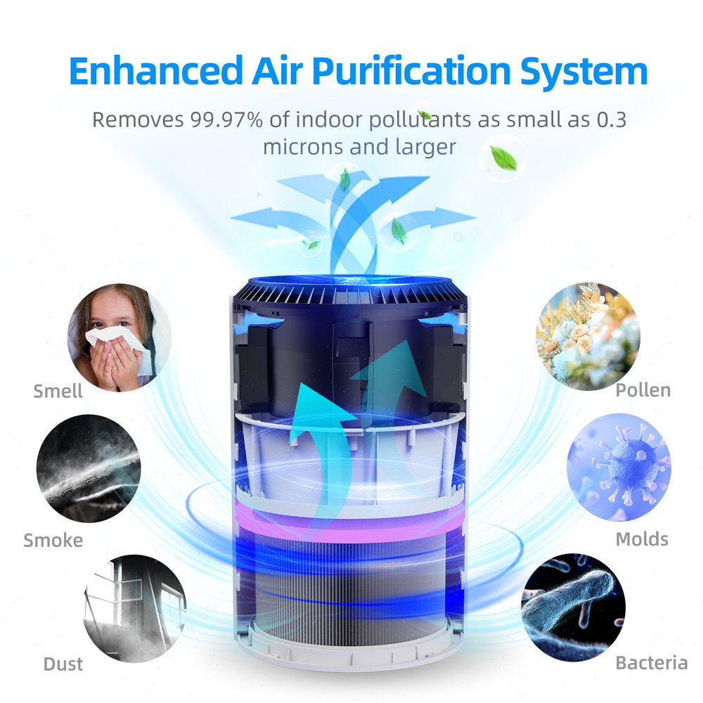 BREEZOME DH-JH01 HEPA Air Purifier Remove PM10, PM2.5, Dust, Cotton Lint, Hair for Home