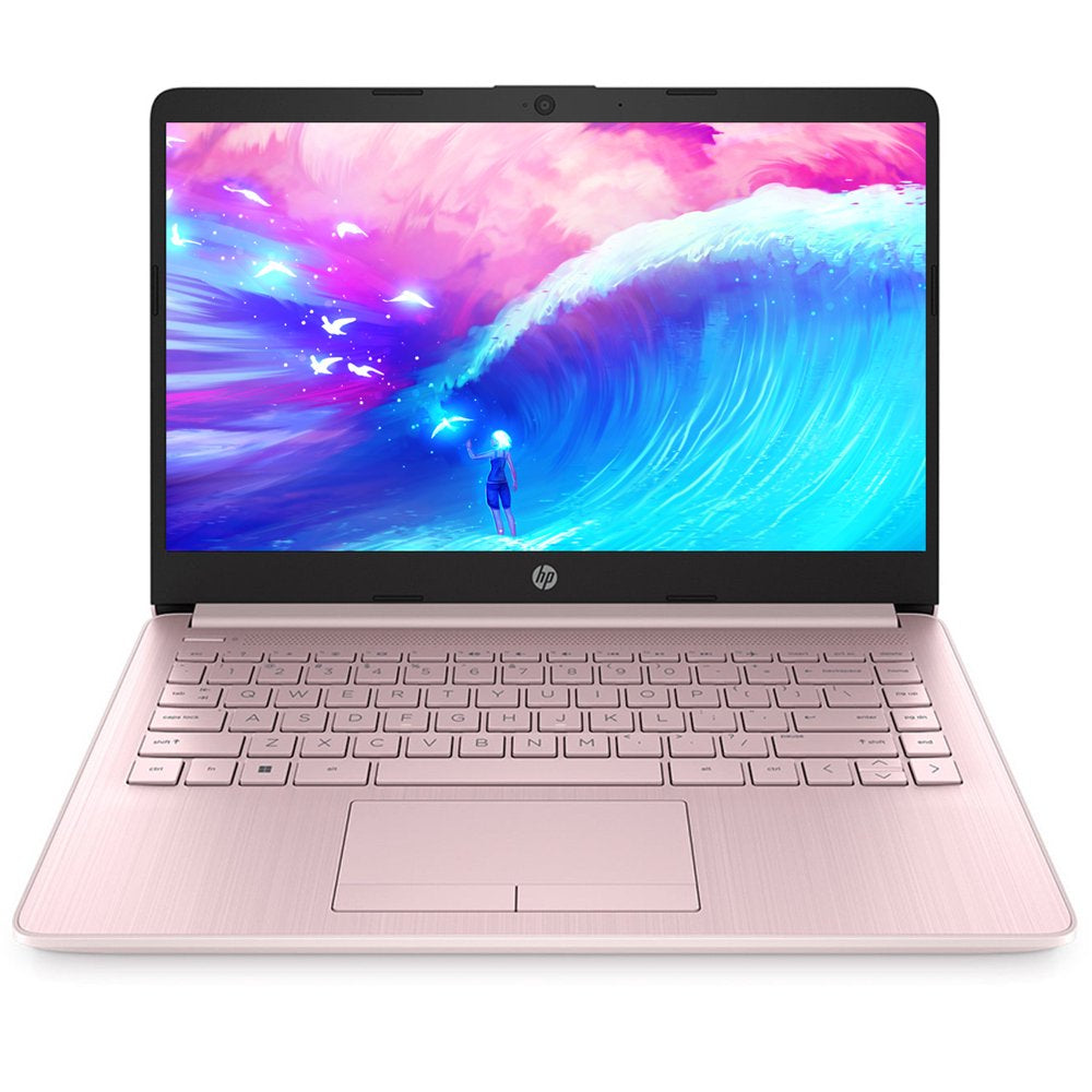 HP Laptop, 14" Ultral Light Laptop for Students and Business, Intel Celeron Quad-Core N4120, 8GB RAM, 64GB eMMC+256GB Micro SD, Wi-Fi, Bluetooth, Webcam, Windows 11 Home in S Mode, Pink