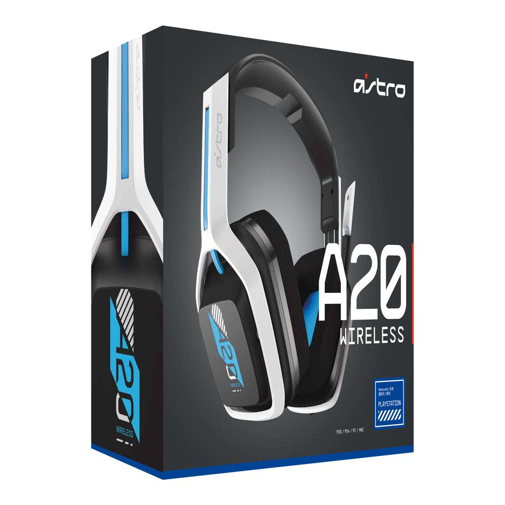  A20 Wireless Headset Gen 2 for PlayStation 5, PlayStation 4, PC & Mac - White/Blue