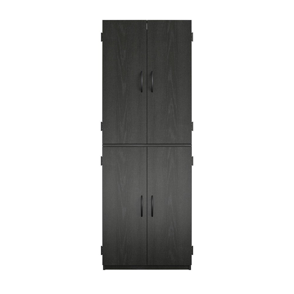 Mainstays 4-Door 5' Storage Cabinet, Black Oak