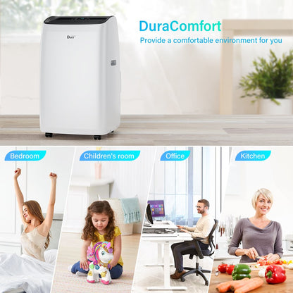 Duracomfort Portable Air Conditioners, 14000 BTU, Dehumidifier, Cooling Fan, Remote Control, 450 Sq. Ft