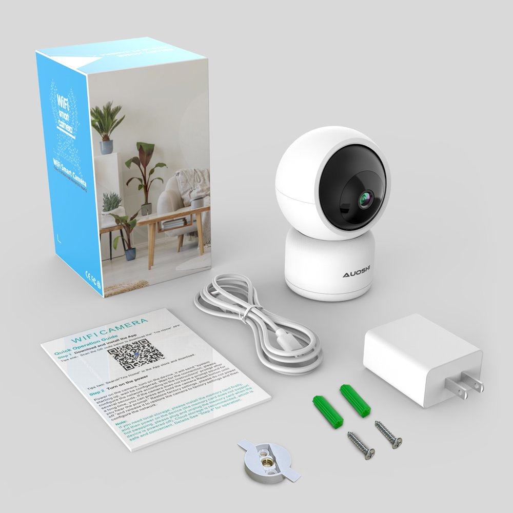 Video Baby Monitor with Camera and Audio, 1080P Wifi Security Indoor Camera with Night Vision