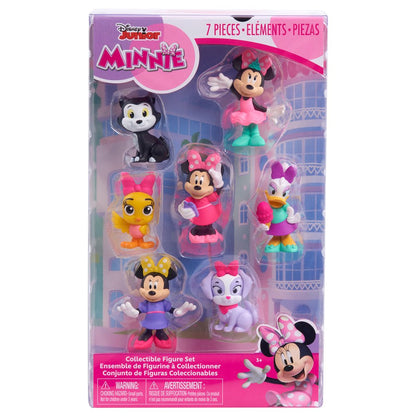 Disney Junior Minnie Mouse 7-Piece Collectible Figure Set, Kids Toys for Ages 3 up