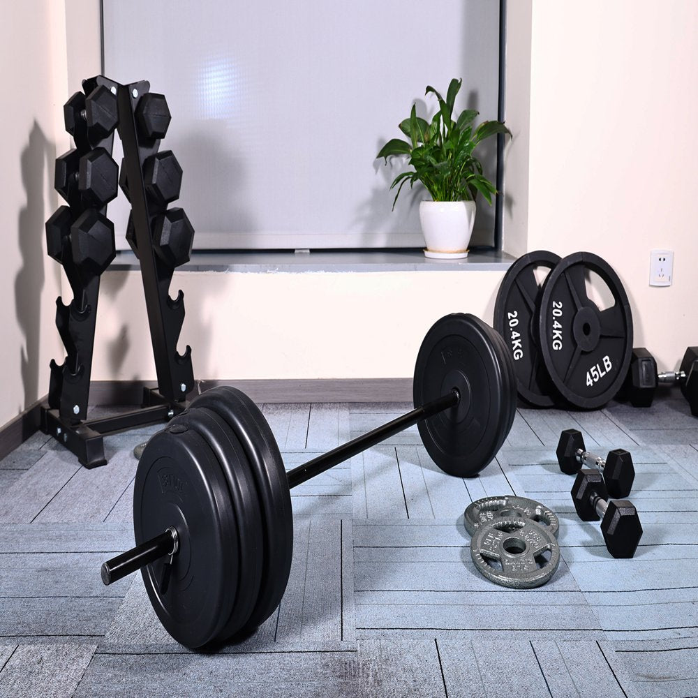 Standard Weight Set in Black, 100 lbs.