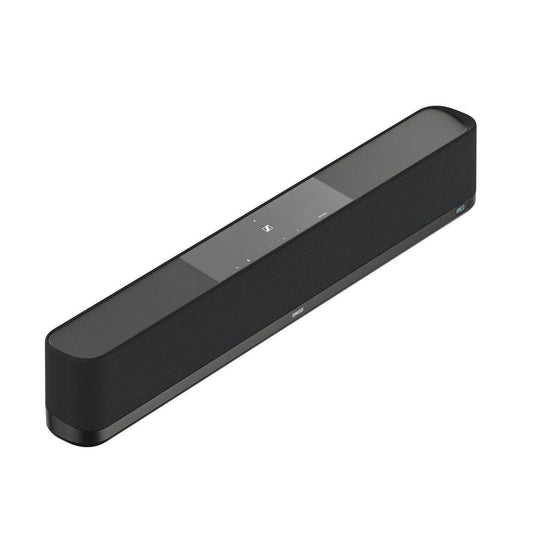 Sennheiser AMBEO Soundbar Plus for TV and Music with Immersive 3D Surround Sound, Virtual 7.1.4 Speaker Setup, Built-in Dual Subwoofers, Advanced Streaming Connectivity, Night Mode, Black