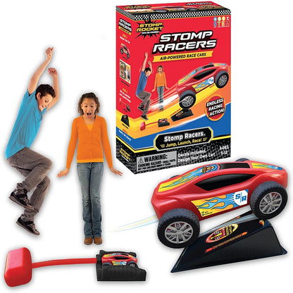 Stomp Rocket® Original Stomp Racers Launcher for Kids, 1 Toy Car, 1 Toy Car Launcher, 1 Jump Ramp and Race Car Stickers, Gift for Boys or Girls Age 5+