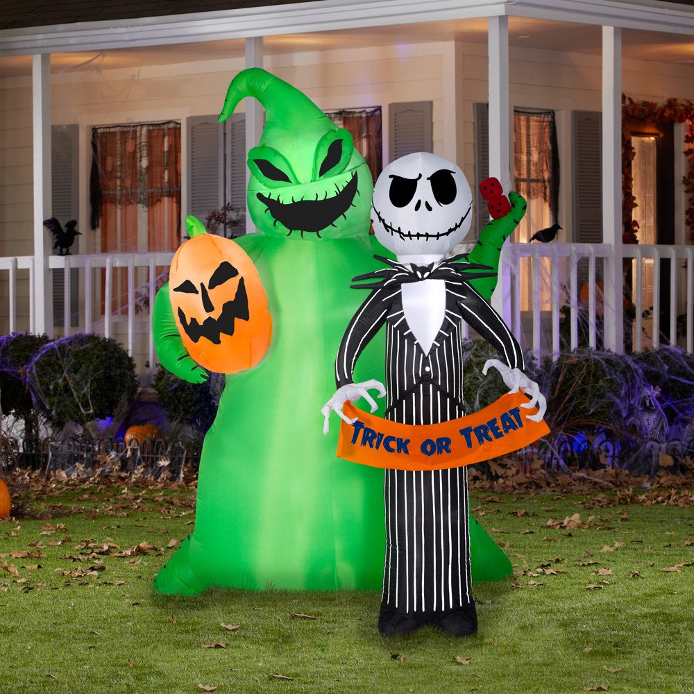 Airblown Inflatables The Nightmare Before Christmas Jack Skellington and Oogie Boogie