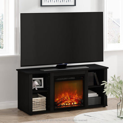 Furinno Jensen Fireplace TV Stand for TVs up to 55