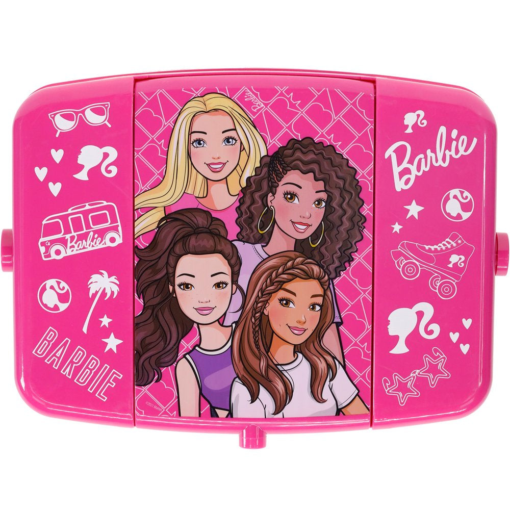 Barbie - Townley Girl Cosmetic Light-up Vanity Makeup Set, Pretend Play Toy and Gift for Girls, Ages 3+