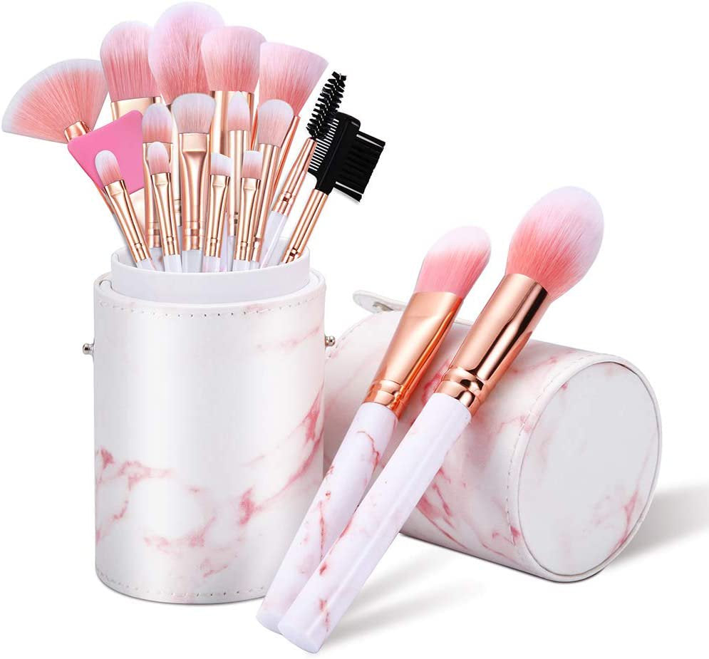 Professional Makeup Brush 15Pcs Crystal Handle Set Foundation Face Lip Eye Makeup Brush Sets with Starry Gift Box